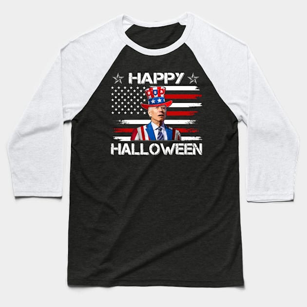 4th Of July Shirts Funny Joe Biden Happy Halloween Confused 4th of July 2023 Baseball T-Shirt by StarMa